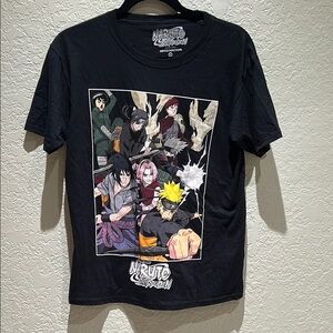 Naruto Shippuden Black Graphic T-Shirt for Kids ( cotón 100% ) ( #3 )